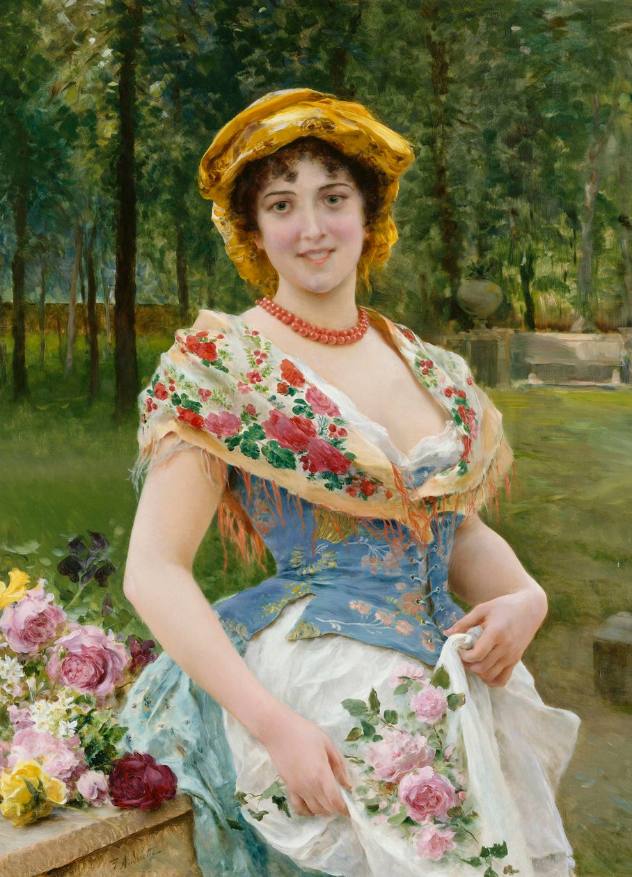 Rose Celebration (olie på lærred) af Federigo Andreotti