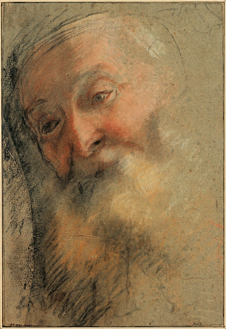 Hoved af en gammel skægget mand, 1584-1586 af Federigo Barocci