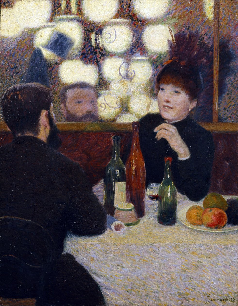 På Cafe de la Nouvelle Athenes (portræt af Suzanne Valadon af Federigo Zandomeneghi