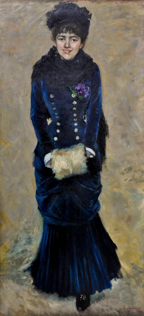 Dame med muff eller Violettes d