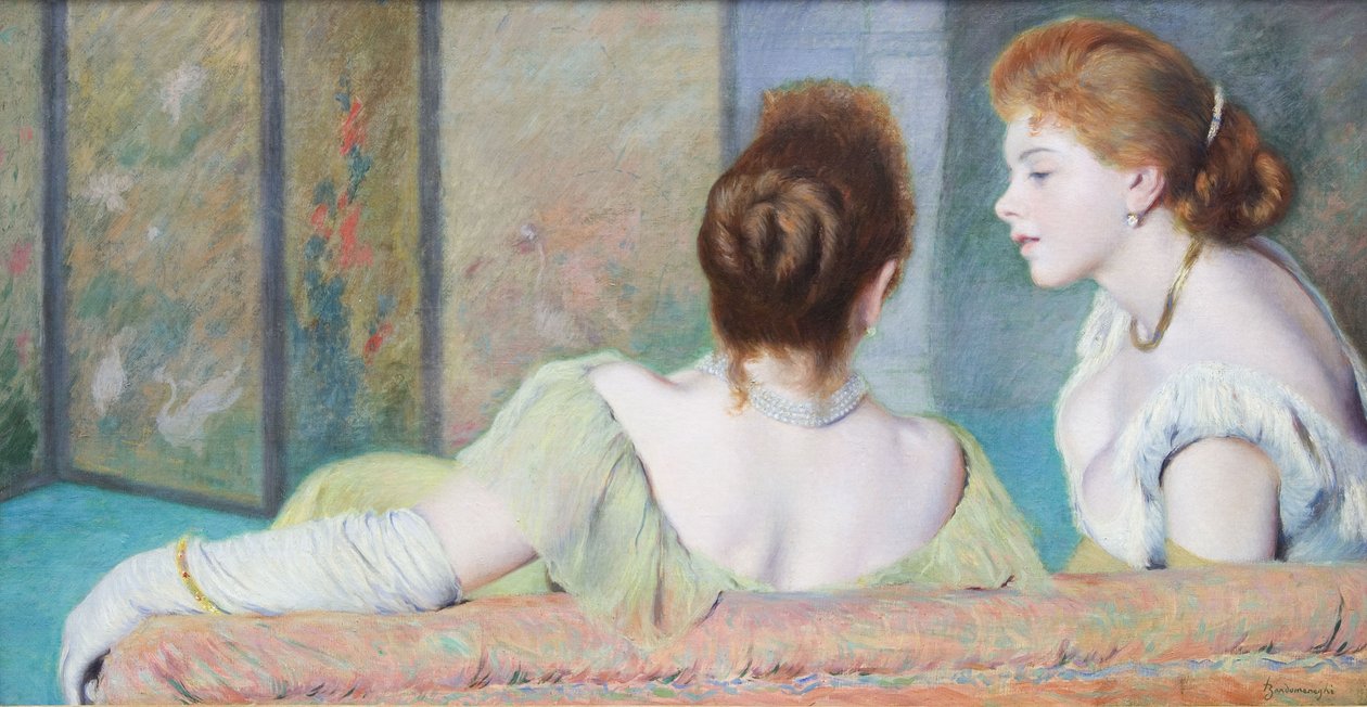 På sofaen, ca. 1886-1890. af Federigo Zandomeneghi