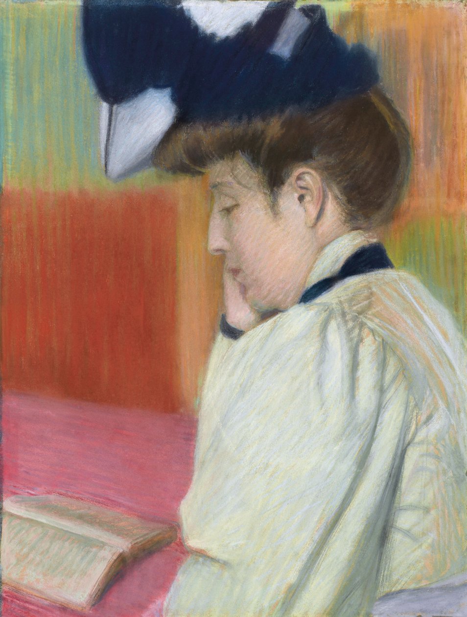 Kvinde læsning; Kvinde læser, ca. 1890 af Federigo Zandomeneghi