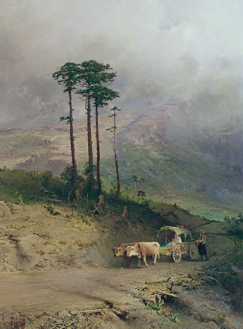 I Krimbjergene, 1873 af Fedor Aleksandrovich Vasiliev
