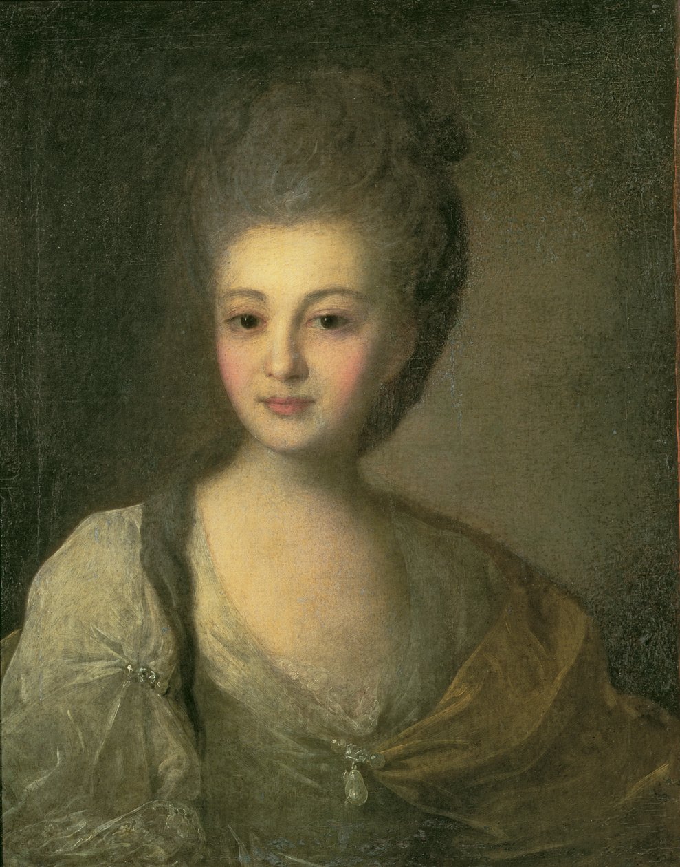 Portræt af Aleksandra P. Struyskaya (1754-1840) 1772 af Fedor Stepanovich Rokotov