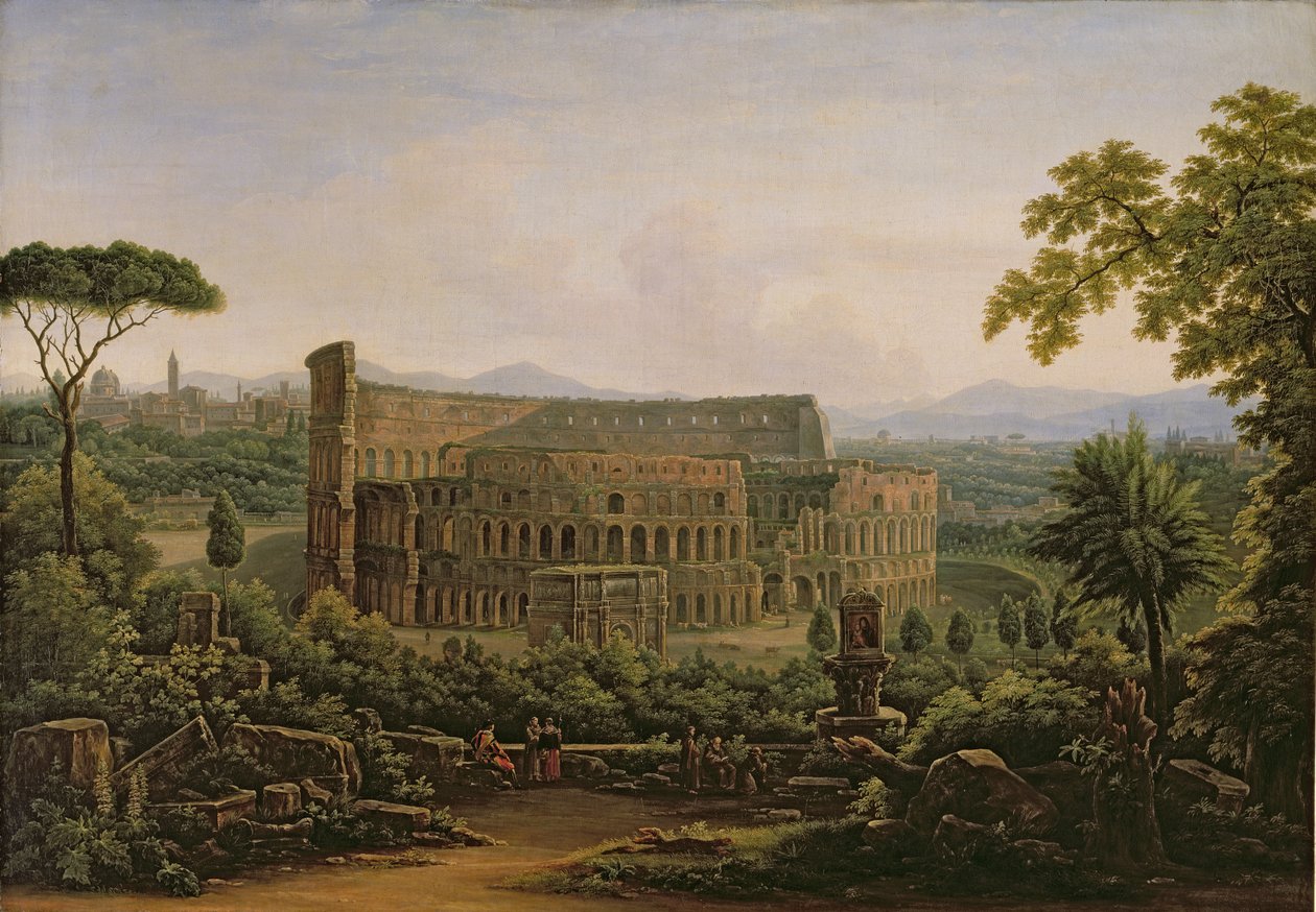 Udsigt over Colosseum fra Palatinerhøjen, Rom, 1816 af Fedor Mikhailovich Matveev
