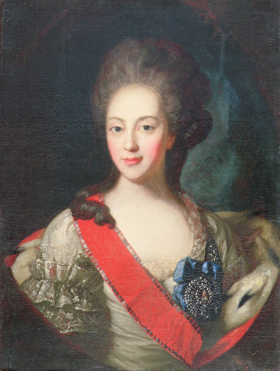 Portræt af grevinde Yekaterina Orlova (1758-81) af Fedor Stepanovich Rokotov