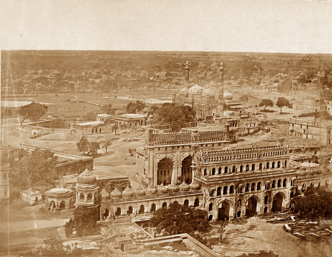 Panorama af MachiBoran, Lucknow af Felice Beato
