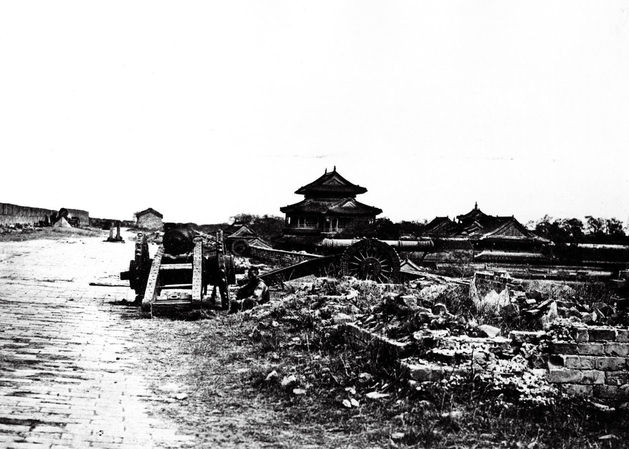 Toppen af muren i Peking, 1860 af Felice Beato