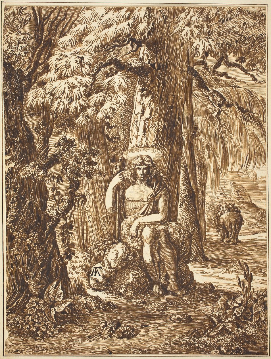 Johannes Døberen i ørkenen af Felice Albites