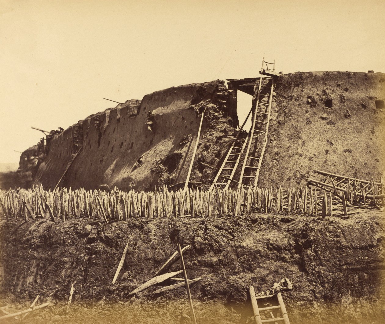 Vinkel, hvor franskmændene gik ind, 21. august 1860 af Felice Beato