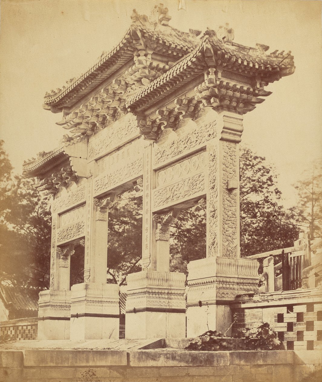 Bue i Lama-templet nær Pekin, oktober 1860 af Felice Beato