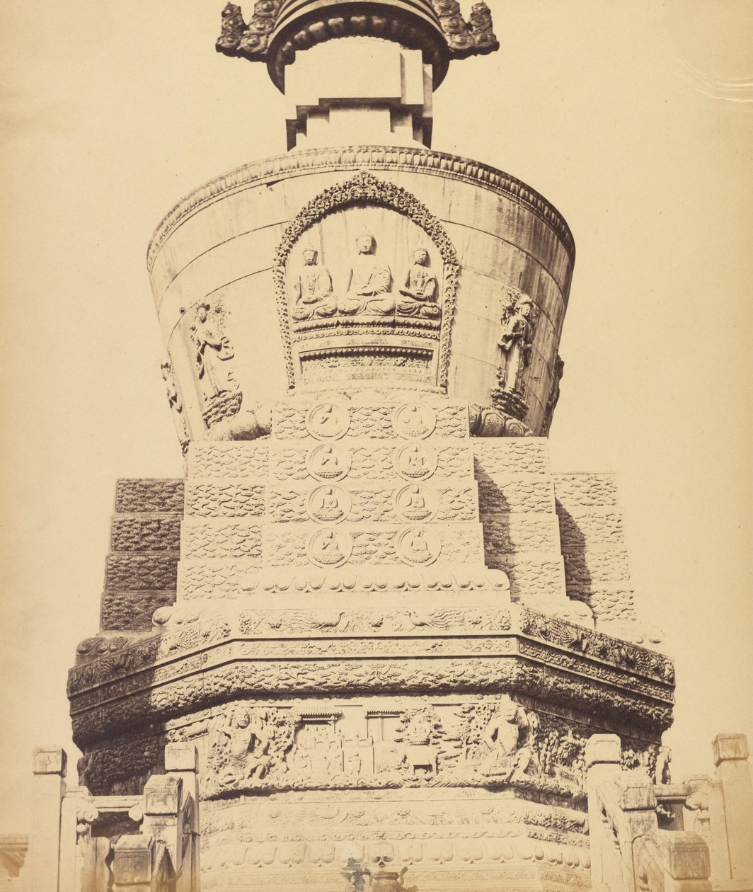 Arkitektonisk udsigt over Lama -templet nær Pekin, oktober 1860 af Felice Beato