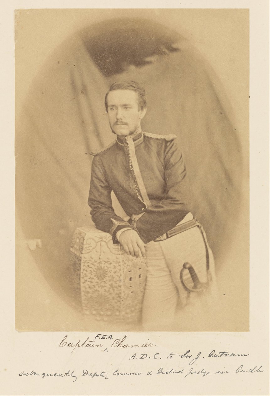 Kaptajn F.E.A. Chamier, A.D.C. til Sir J. Outram, Efterfølgende vicekommissær og distriktsdommer i Oudh af Felice Beato