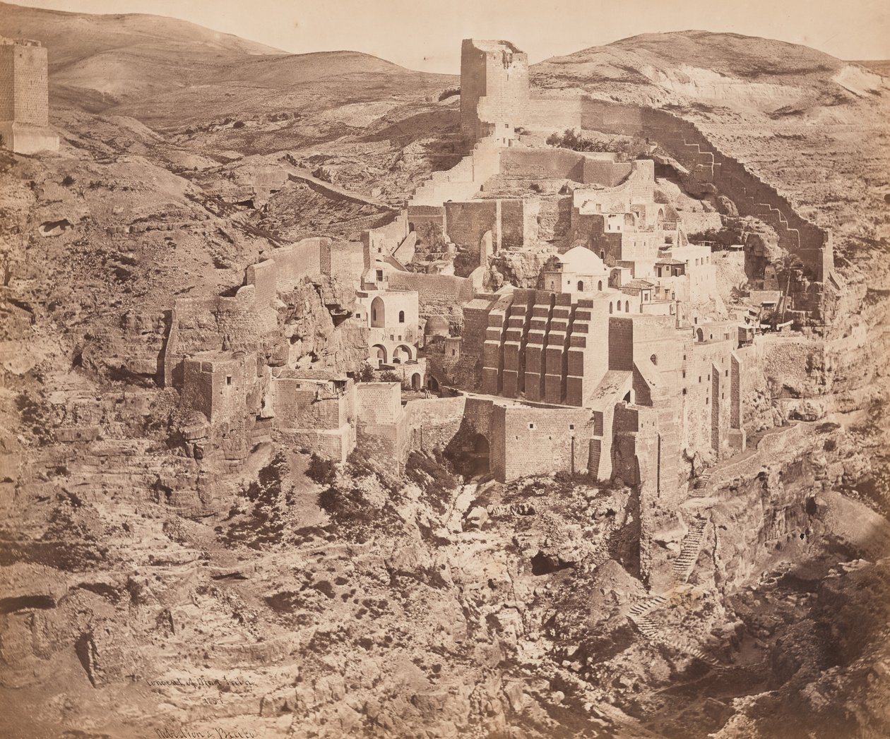Mar Saba-klosteret af Felice Beato