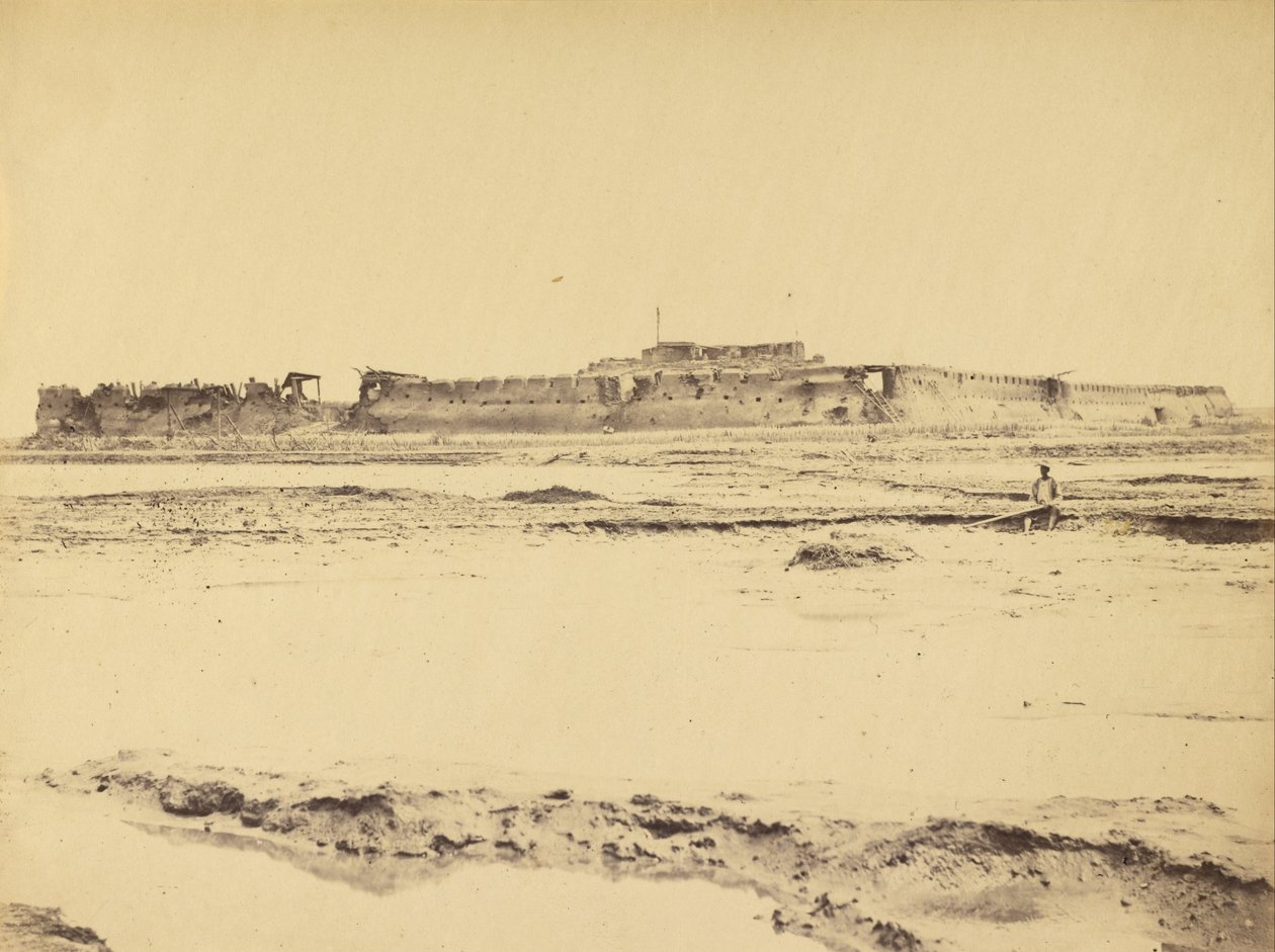 Udvendigt af North Fort Peiko -floden Viser den engelske og franske indgang, 21. august 1860 af Felice Beato