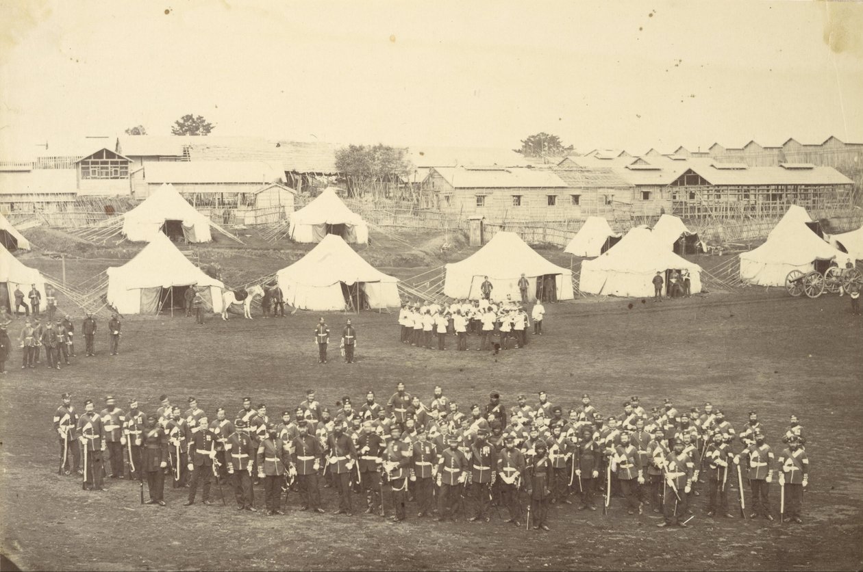 Gruppeportræt af Royal Marine Battalion af Felice Beato