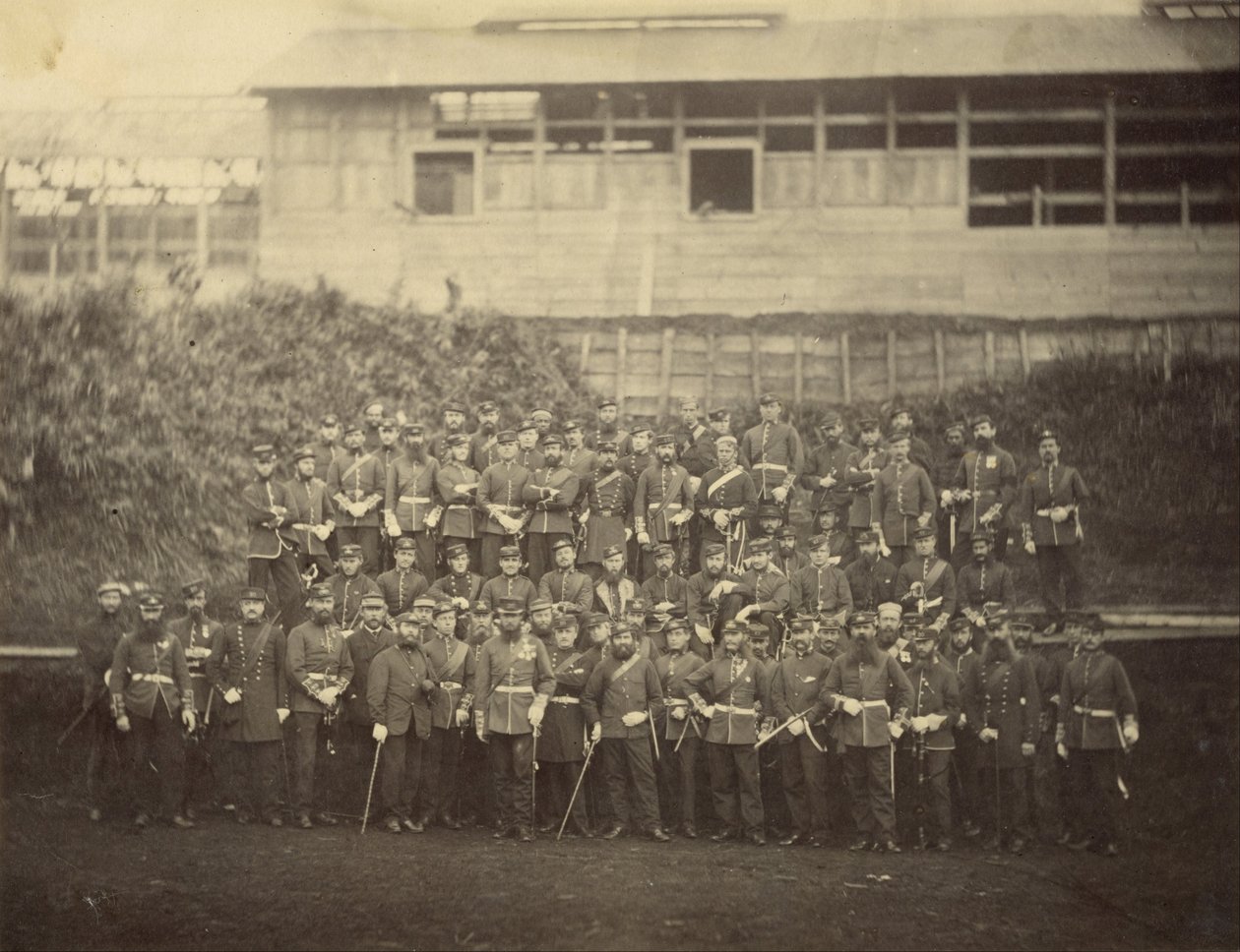 Gruppeportræt af Royal Marine Battalion af Felice Beato