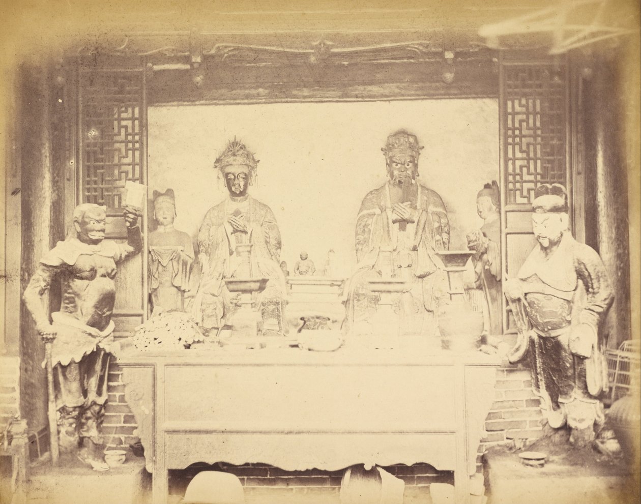 Hovedkvarter, 1. division, Pehtang, Kina, 1. august 1860 af Felice Beato