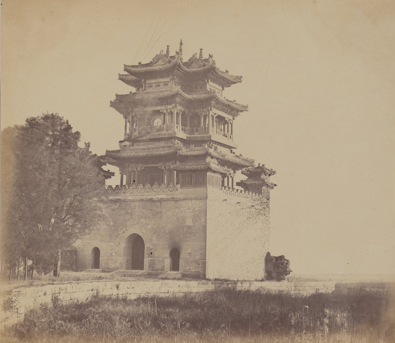 Det kejserlige sommerpalads Yuen Min Yuen, Pekin, før afbrændingen, 18. oktober 1860 af Felice Beato