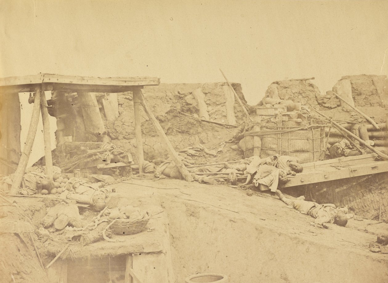 Interiøret i den britiske indgang, North Fort 21. august 1860 af Felice Beato
