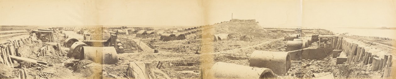 Det indre af North Fort Taku efter dets erobring den 21. august 1860 af Felice Beato