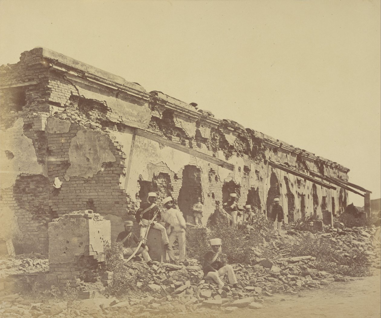 Generalmajor Sir Hugh Massy Wheelers forankring i Cawnpore af Felice Beato