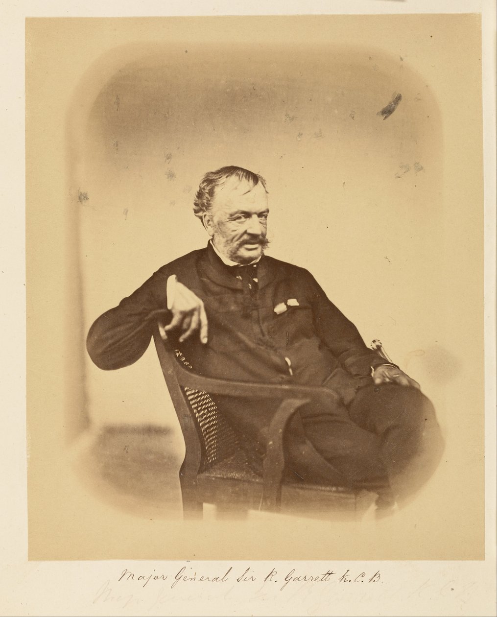 Generalmajor Sir R. Garrett, K.C.B. af Felice Beato
