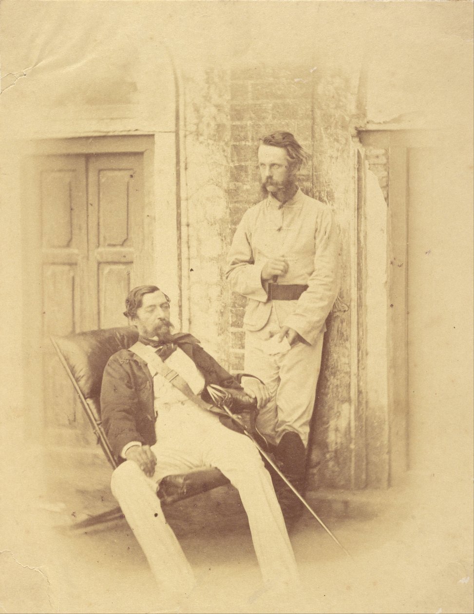 Generalmajor Sir Robert Napier og oberstløjtnant William Wilberforce Harris Greathed, Bengal af Felice Beato