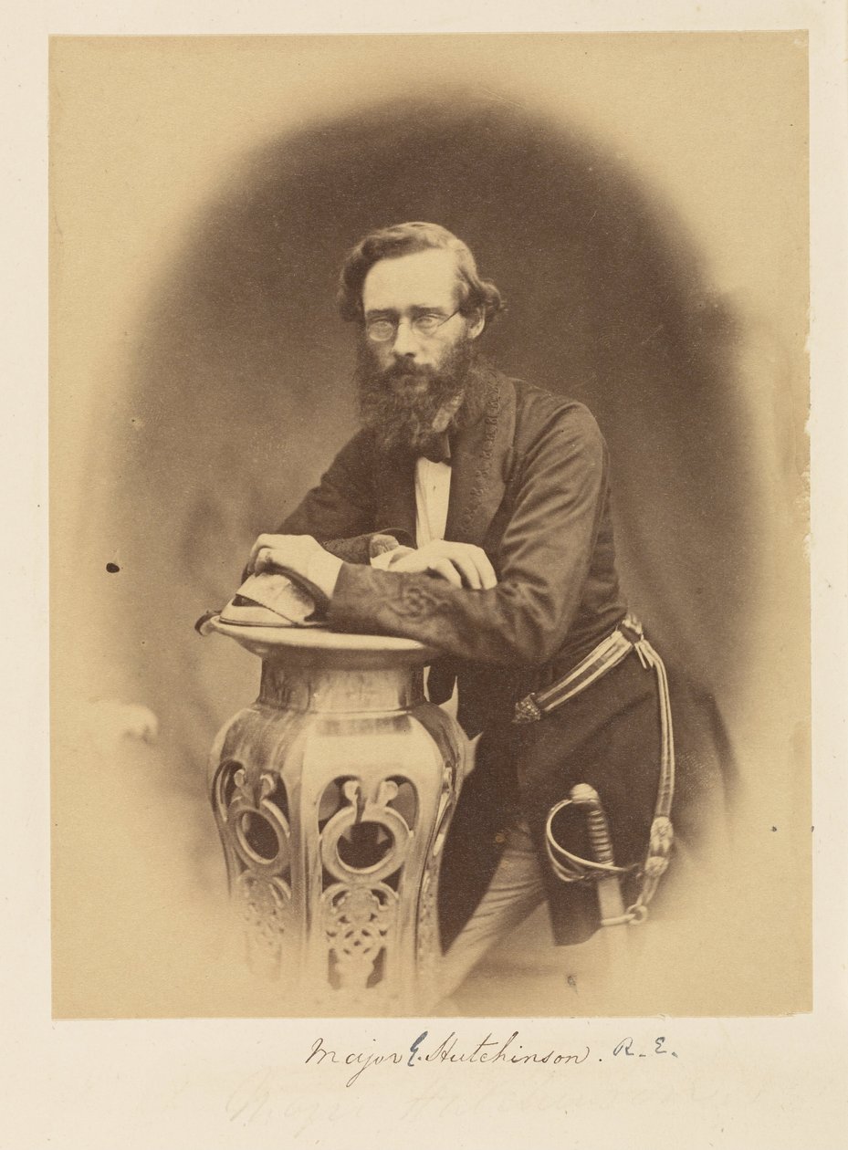 Major E. Hutchinson, R.E. af Felice Beato