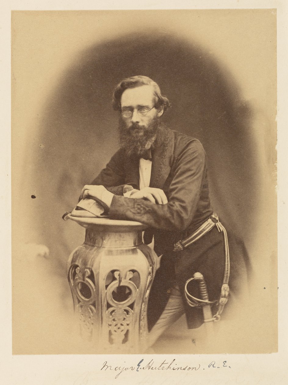 Major G. Hutchinson, R.E. af Felice Beato