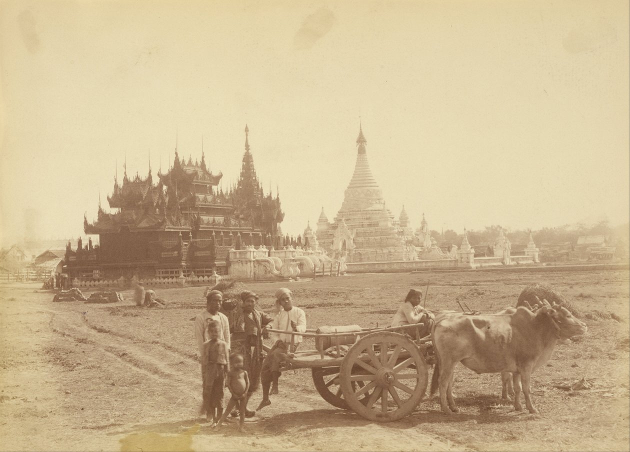 Pagoda og Kyaung Bygget af kaptajnen på kong Thibaw Mins livvagt af Felice Beato