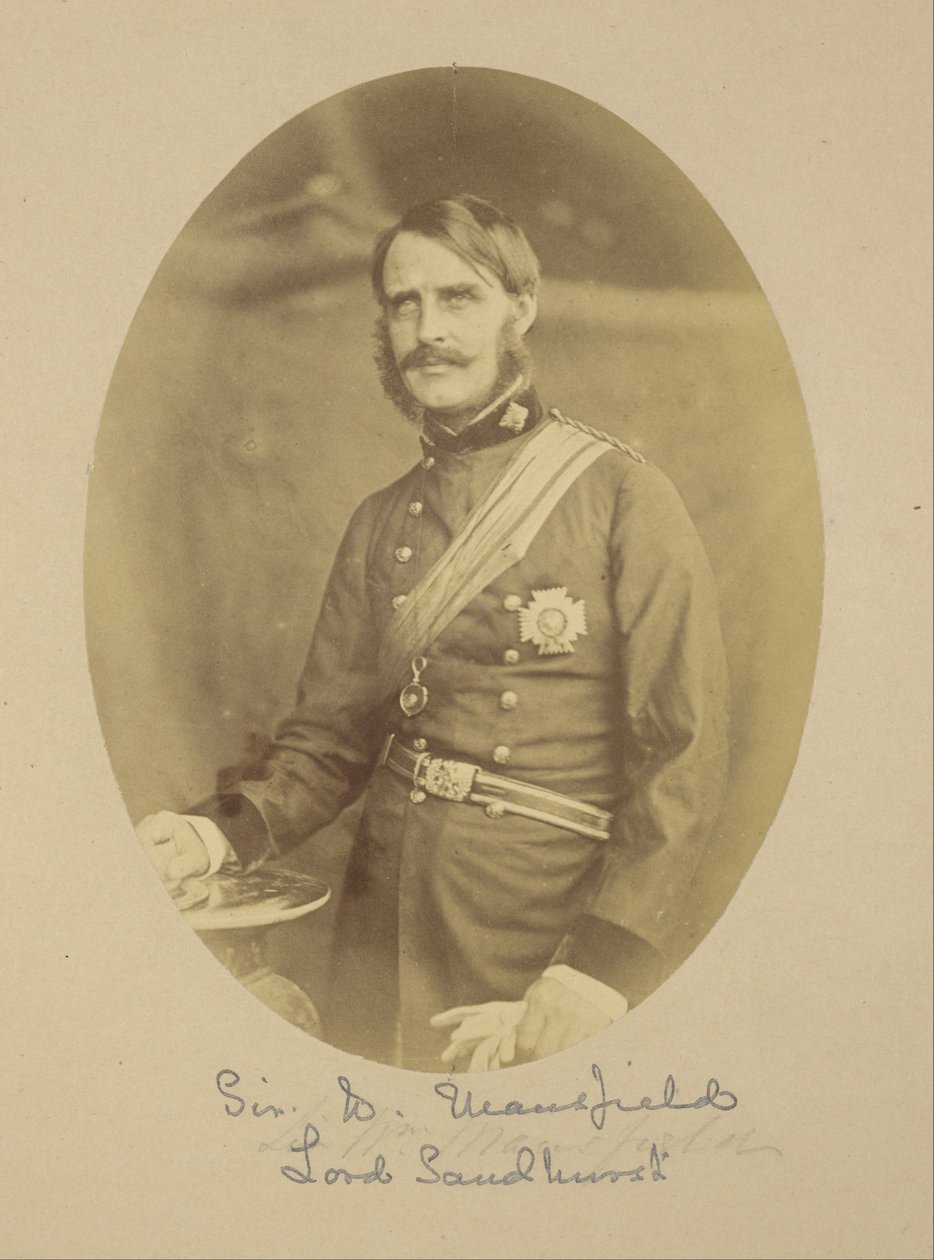Portræt af generalmajor William Rose Mansfield, 1. baron Sandhurst af Felice Beato
