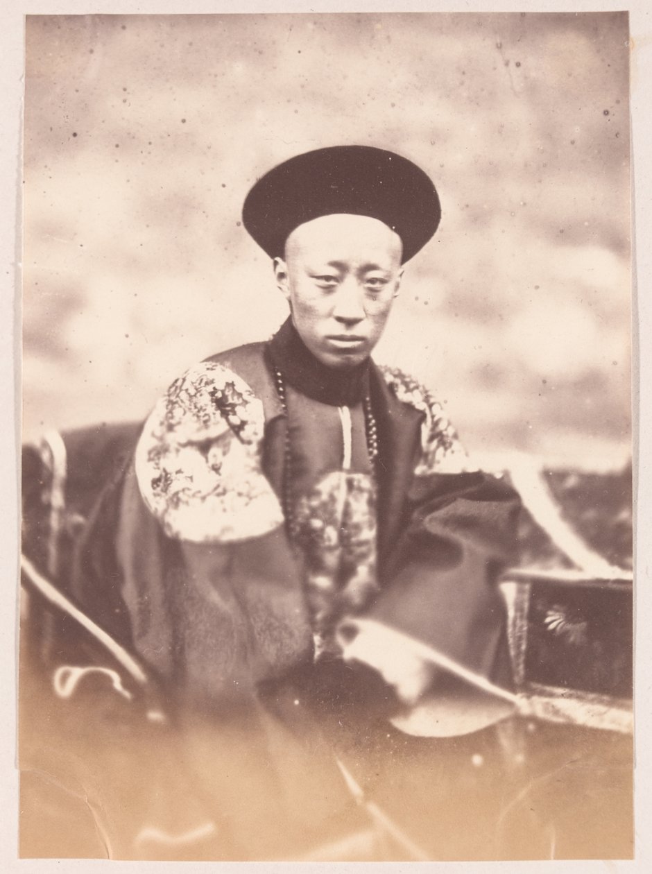 Prins Gong Q i Net of China, 1860 af Felice Beato