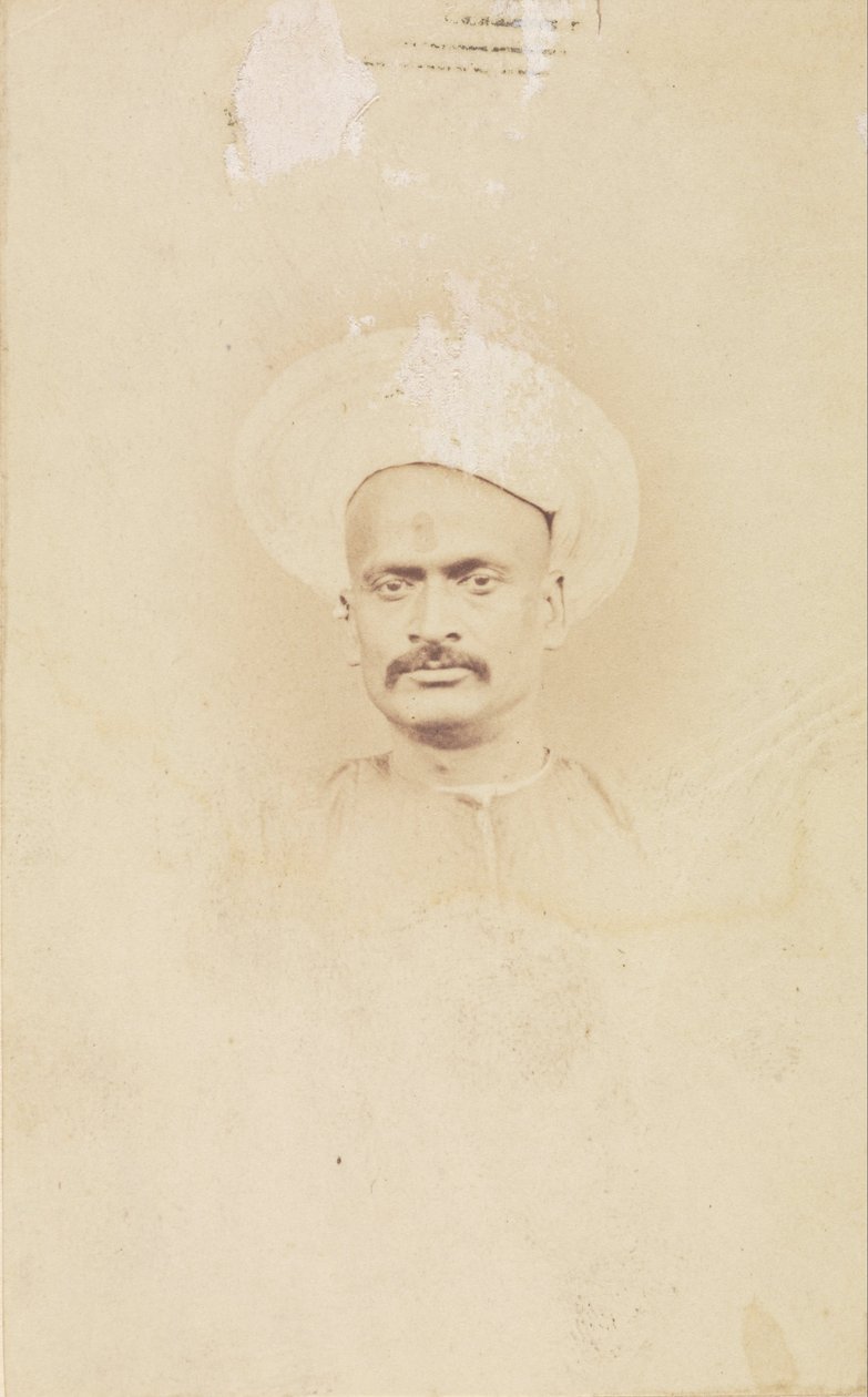 Sir Dinkar Rao, chefminister for Maharaja i Gwalior af Felice Beato