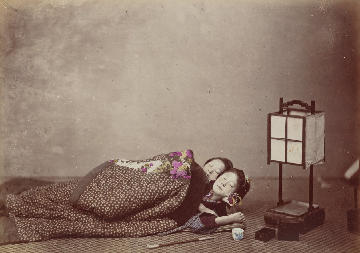 Sovende skønheder, 1868. af Felice Beato