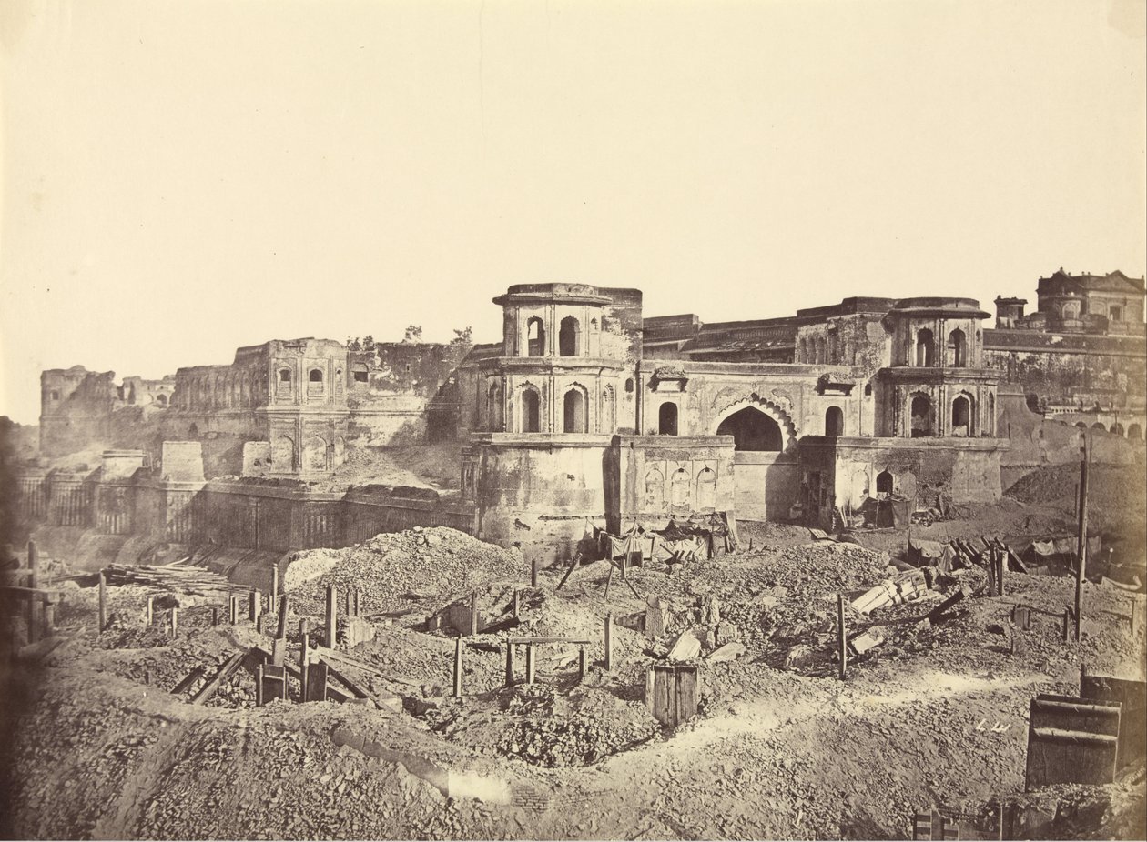 Mucha Bawn eller den gamle citadell i Lucknow af Felice Beato