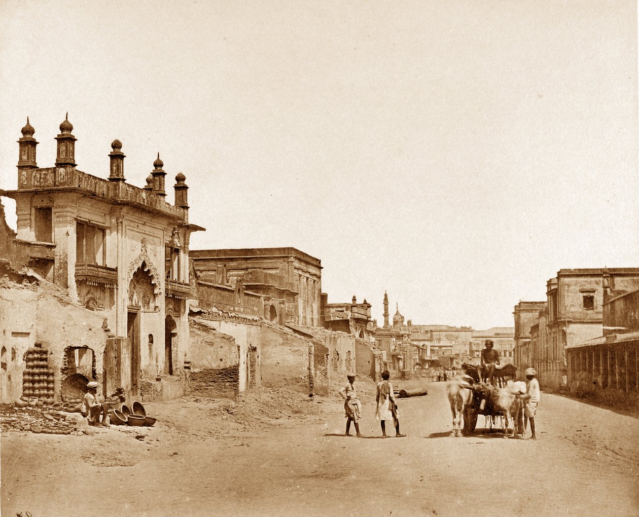Vejen, ad hvilken general Sir Henry Havelock gik ind i Residency, Lucknow af Felice Beato