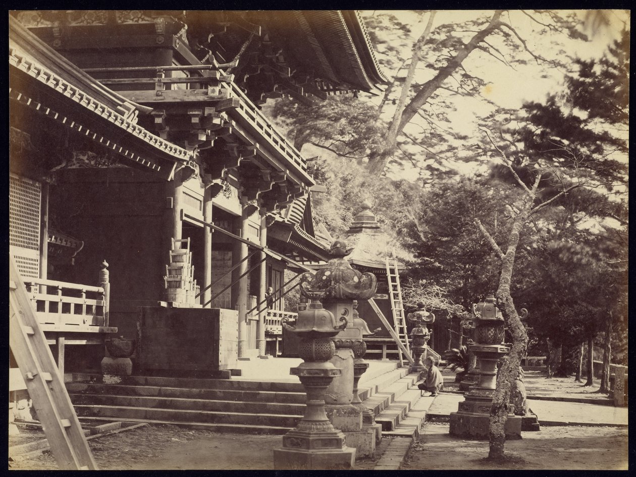 Hatchimans tempel, Kamakura af Felice Beato