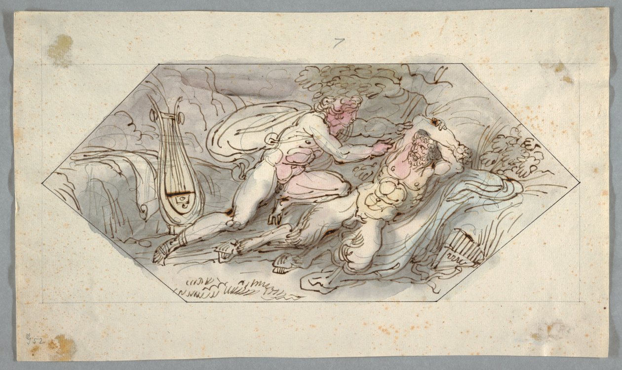 Apollo afviser Marsyas af Felice Giani