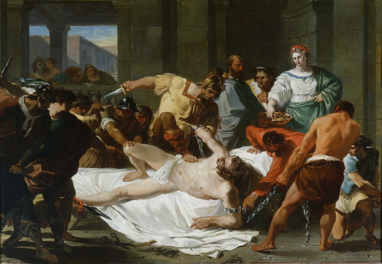 Delilas forræderi og Samsons fængsling af filistrene, 1784 af Felice Giani