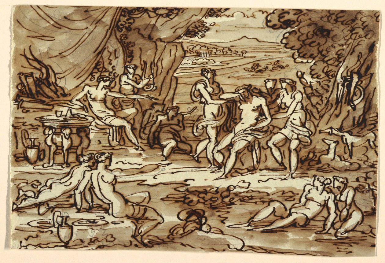 Diana og Callisto, spisestue, Palazzo Rasponi, Ravenna af Felice Giani
