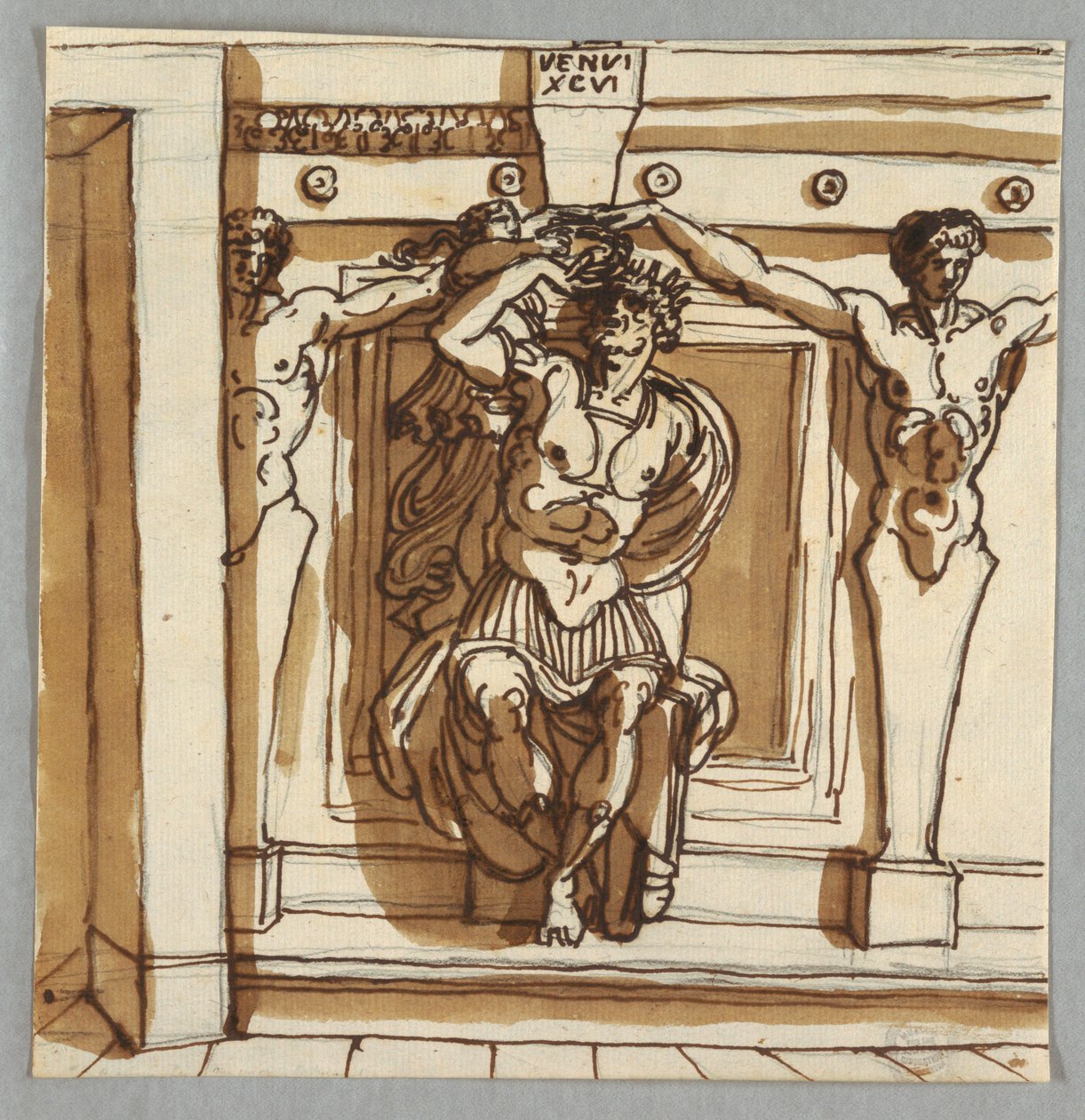 Godfrey de Bouillon, efter Giulio Romano og Raphael Sanzio af Felice Giani