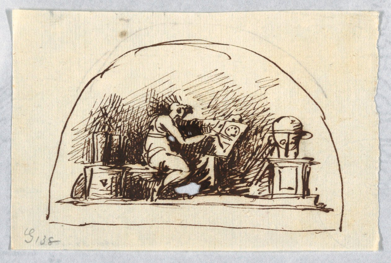 Lunette med kunst og videnskab af Felice Giani