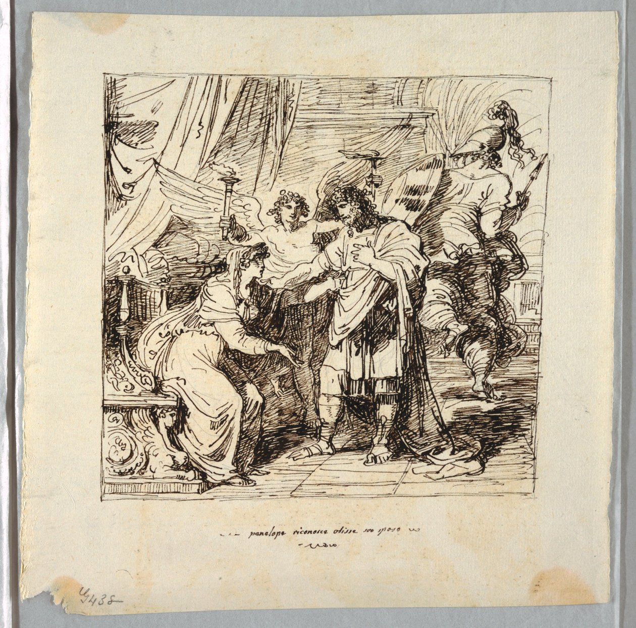 Penelope genkender Ulysses af Felice Giani