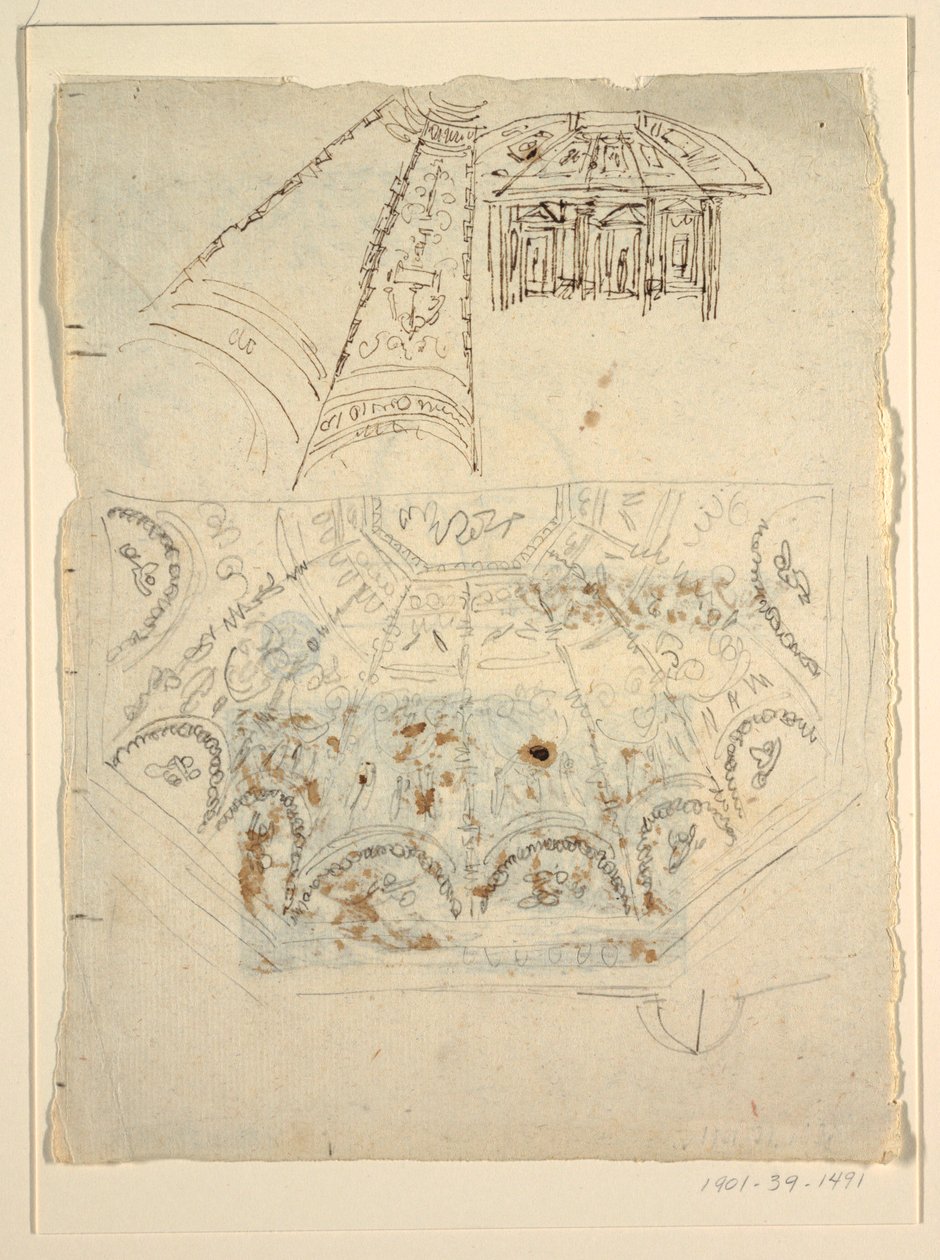 Studie til Apollo-rummet, Palazzo Milzetti, Faenza af Felice Giani