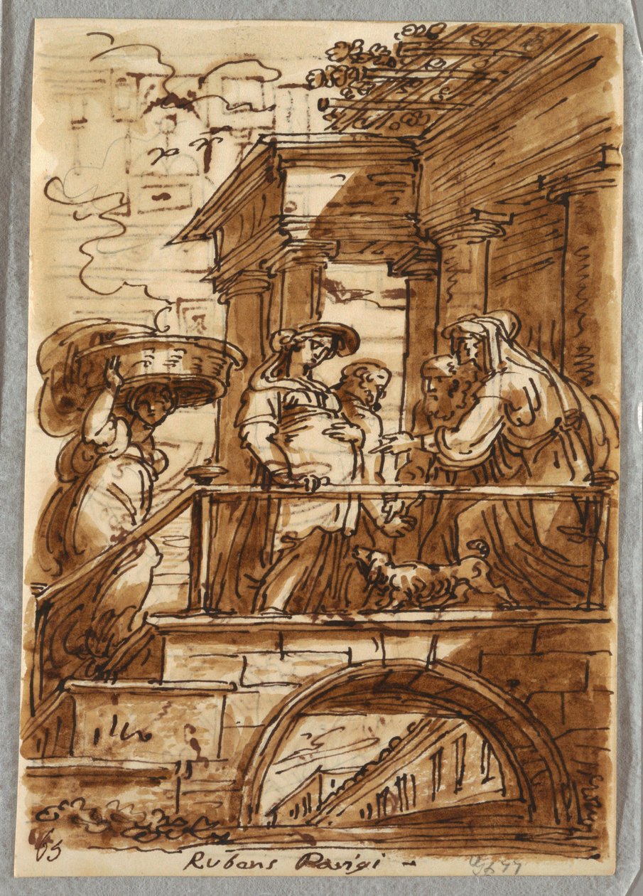 Studie af visitationen, efter Peter Paul Rubens af Felice Giani