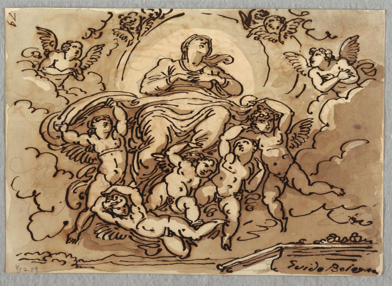 Jomfruens bebudelse, efter Guido Reni af Felice Giani