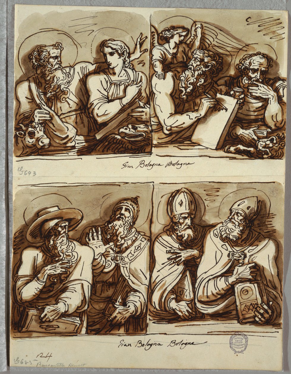 De fire evangelister, studere efter Giambologna af Felice Giani