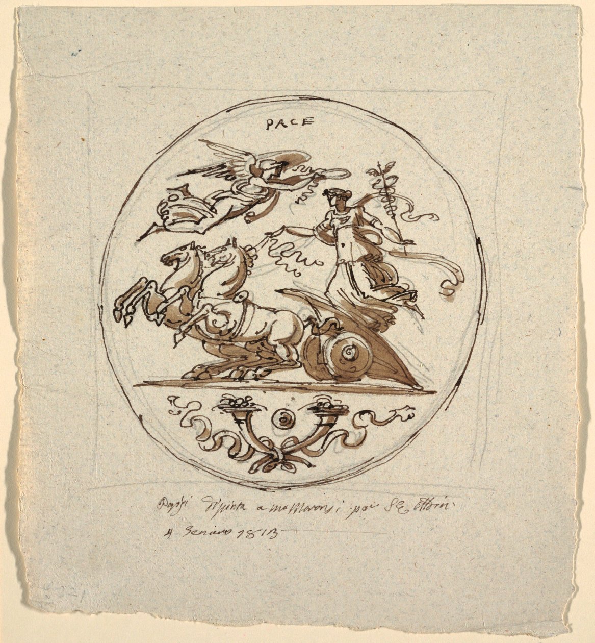 Fredens triumf, Roundel, for Aldini-villaen i Montmorency af Felice Giani