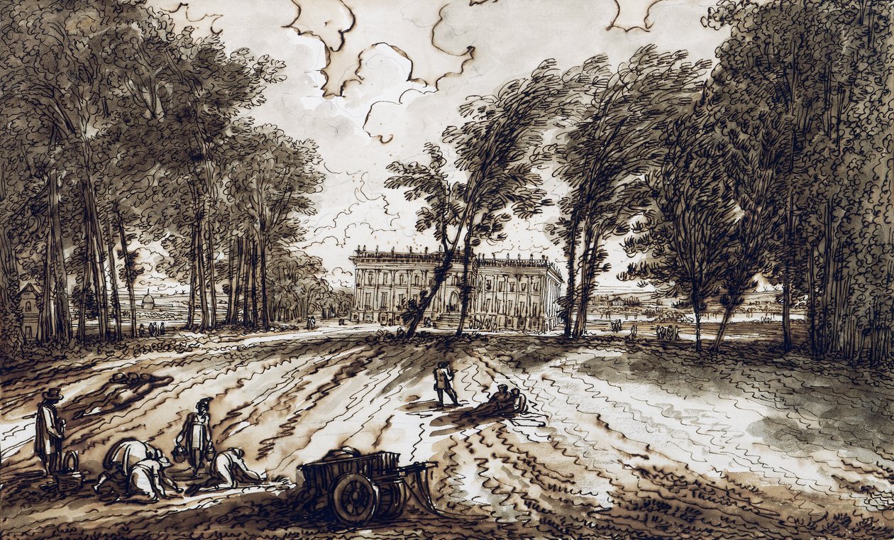 Udsigt over Villa Aldini ved Montmorency af Felice Giani